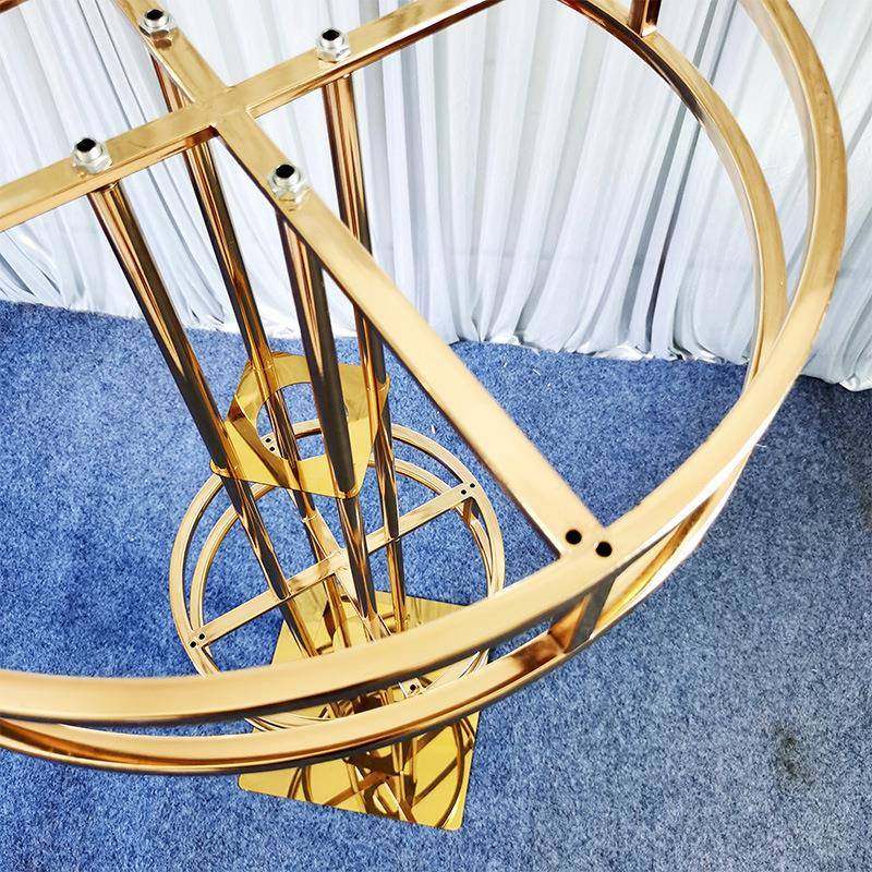 婚件庆道具圆形主插花桌装饰舞DHJ摆花架台婚礼堂路引主桌台布置