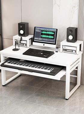 曲midi键盘电子琴桌现代编桌工作台家用琴架琴拉桌FCQ电琴推电脑H