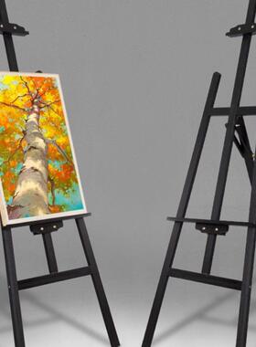 1架.用5M黑色实木画示架家实木美术生可折叠918支架展式画架子客