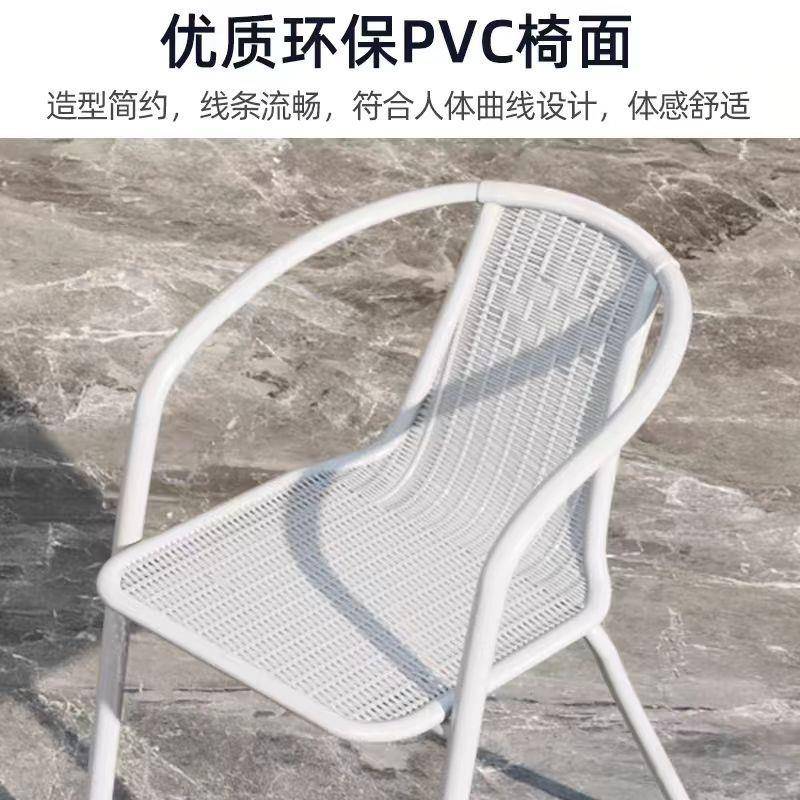 户外阳台小桌椅三件折套闲茶桌椅白色组合一桌两椅叠小SC454休户