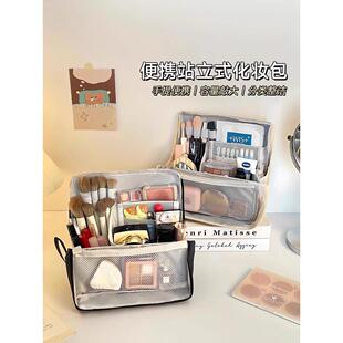 日本女性旅行化妆包2025新款大容量便携式化妆刷分区储物化妆包
