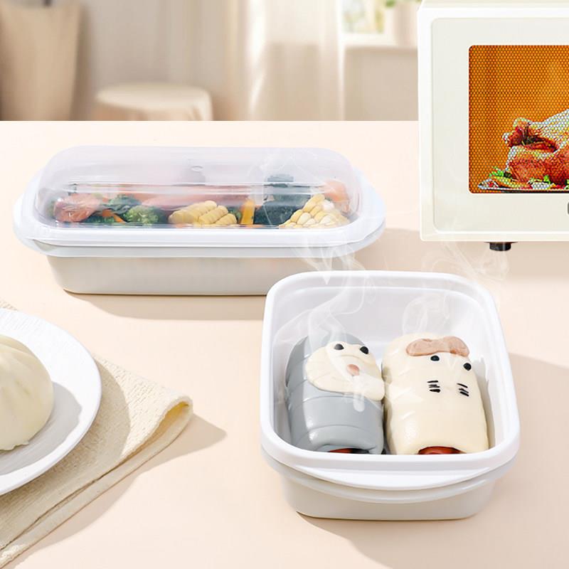 日本微波炉蒸笼专用蒸盒加热器皿盒蒸馒头米饭的碗家用煮饭锅电子