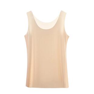 日本打底背心粉底液冰丝无痕女夏季薄款无袖吊带低领衬衫防透内搭