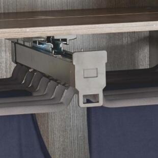 衣双西裤架衣帽间推拉TMT挂衣排架阻尼五缓冲顶装裤抽金配柜件