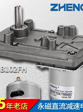 流正科电机ZGB102FH微型高马达直减速电机偏速145心出轴12V24V