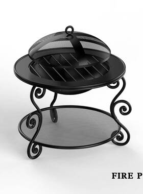 烤火盆室内户取暖RC190076炉冬天炭烤火炉携便式外家木用铁艺烧烤