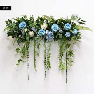 十新款森系KUN1688品仿真藤蔓蓝挂花仿真花色挂墙墙面里红妆婚庆