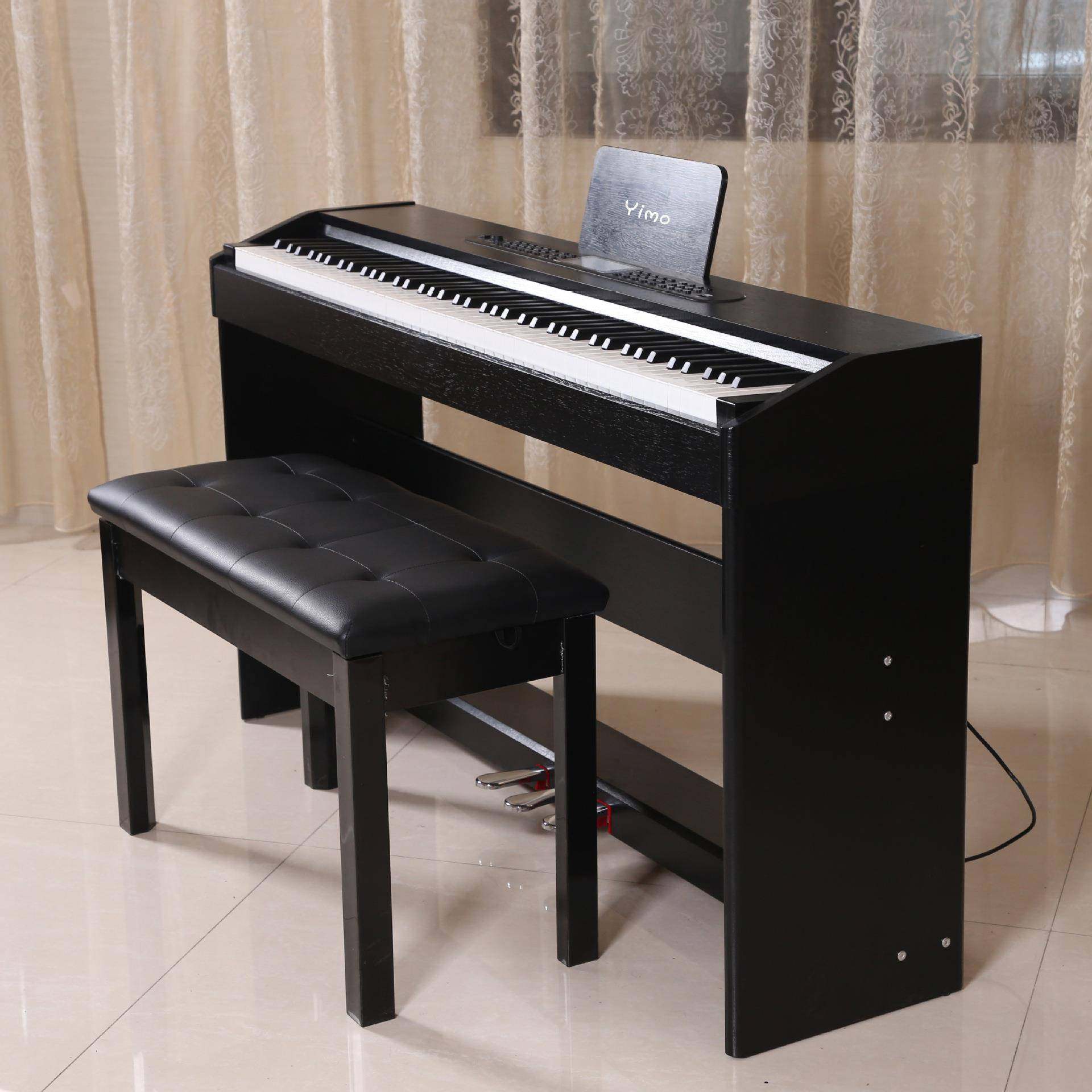 直销88键踏重锤木电钢琴专YM-A15业单智能家钢用成人儿童纹数码电,乐器/吉他/钢琴/配件,MIDI键盘,淘宝优惠券,粉丝福利购,淘宝优惠卷