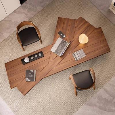 古实木办公设计桌师创YKM275意老板桌总裁办中公室会客接风待洽谈