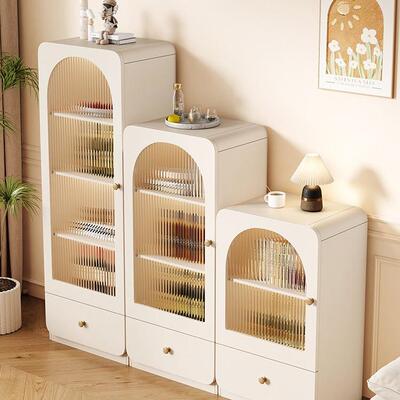 奶用油风餐边酒985靠墙电家立柜客厅视边柜展示置物柜储物柜收纳