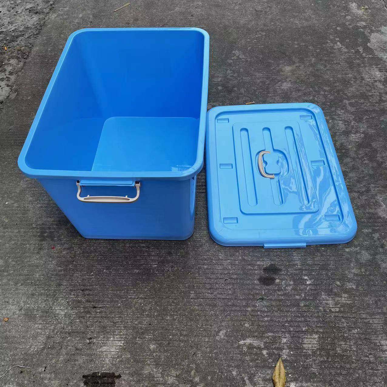 ACU150升盖塑料收纳箱蓝色塑胶箱带轮子周转带p箱p塑料储物箱,包装,塑料周转箱,淘宝优惠券,粉丝福利购,淘宝优惠卷