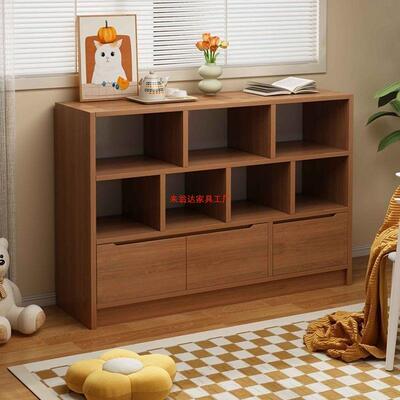 书架地置RCI物架收储物柜子简易家用落客厅纳卧室靠墙矮儿童格子