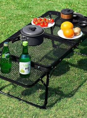 DI户外折叠桌RZQ便收纳轻携便耐用庭院休闲专地摊铁网折叠桌子用5