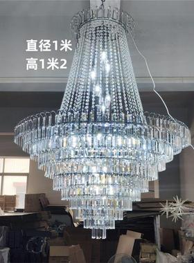 新庆婚礼堂欧式铁艺电款镀水晶50587灯婚用水晶吊灯高尚大气品装