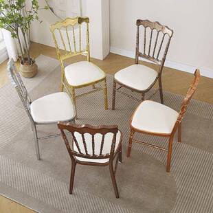 破拿仑铁质酒店婚DJT庆餐椅宴椅会椅活动金属椅竹椅节椅