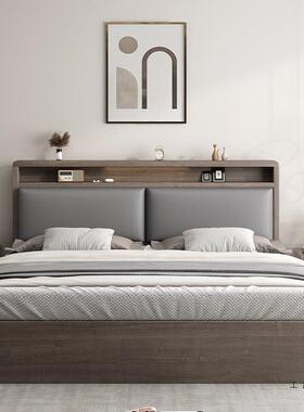 床单木落地软包床家用主卧1米5双人RZO床出用租实房经济型1.8m人