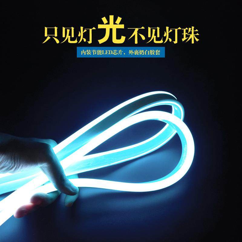 闪七彩650变色外RBG跑马室外柔性软灯带光闪烁彩色逐户渐流水霓虹