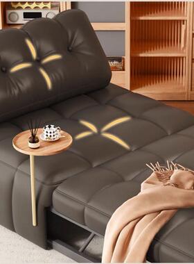 床网红单沙发折叠两用2025新款黑色豆腐方人泡芙懒人块IQL伸缩