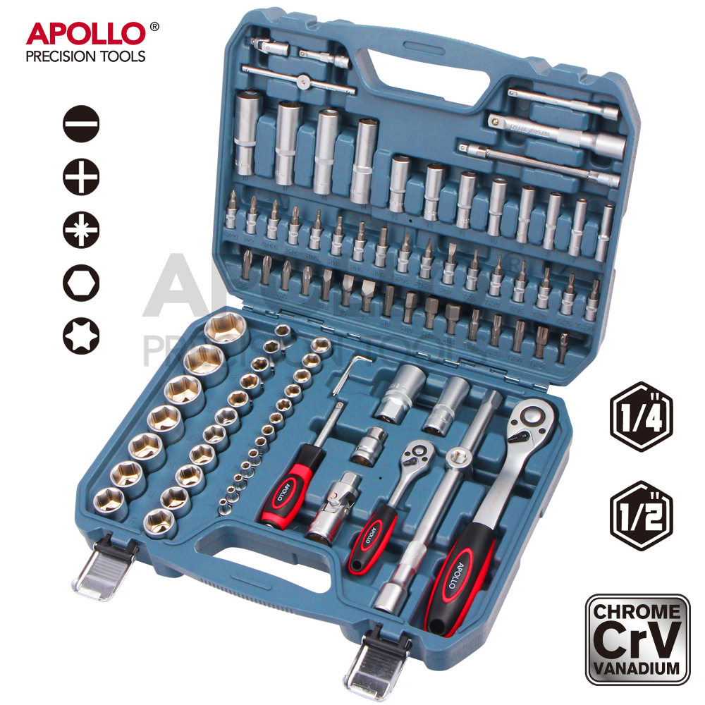 94件套公制棘轮套筒扳手工具箱