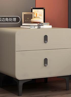 轻奢实木床头柜创意小简约现代型20型24新款小奶油SOJ风收柜纳储