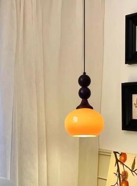 法式可升降床头新吊灯款40212中古复木艺吧台过道艺术饰古卧室餐