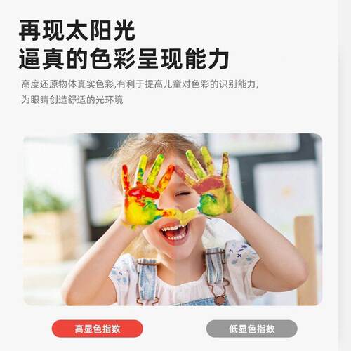 中灯HBX176普具全童谱led光卧山室超薄吸顶灯具护眼显指儿房书房