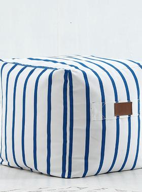 FRI卧室客厅阳台条纹人沙式发休闲躺卧袋豆日懒单人懒人沙发