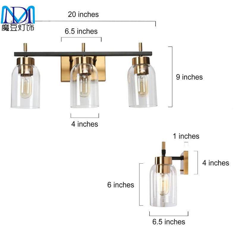 美式工业卫生间前浴镜柜专室用镜电镀化妆灯走廊灯楼道MD221111灯
