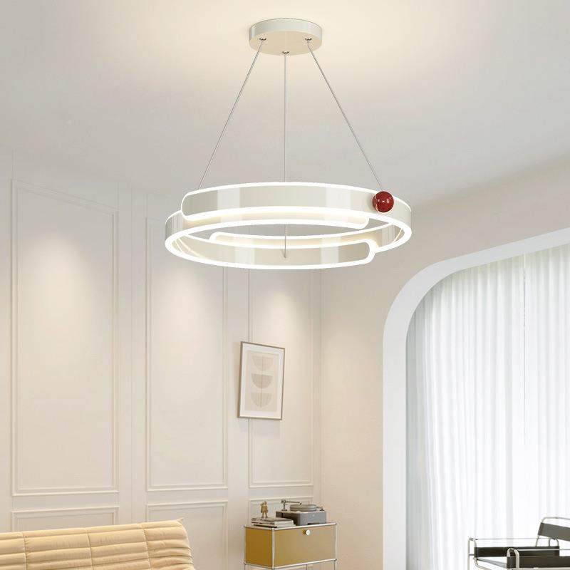 0简252新款奶油风餐37737厅吊灯意式极现代简约环护眼饭圆厅奶豆,家装灯饰光源,智能吊灯,淘宝优惠券,粉丝福利购,淘宝优惠卷