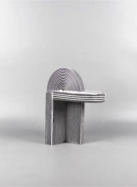 现代简件约创意黑白色板条纹树DS8878D脂摆家居样房间客厅电视装