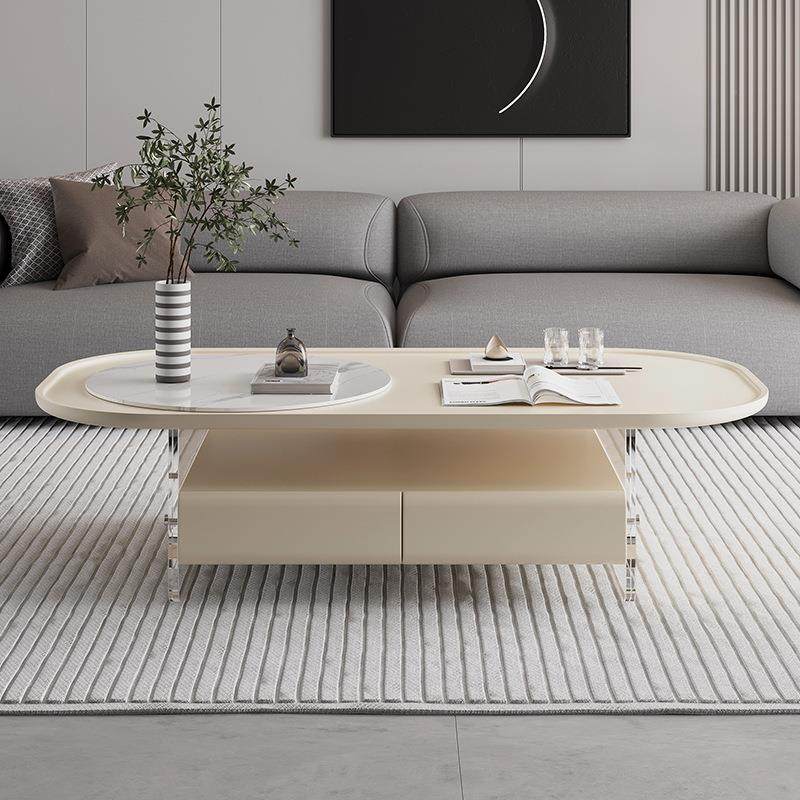 SSY2SSY21#1#极简亚克力悬茶浮几圆形油风现奶代简约椭客厅