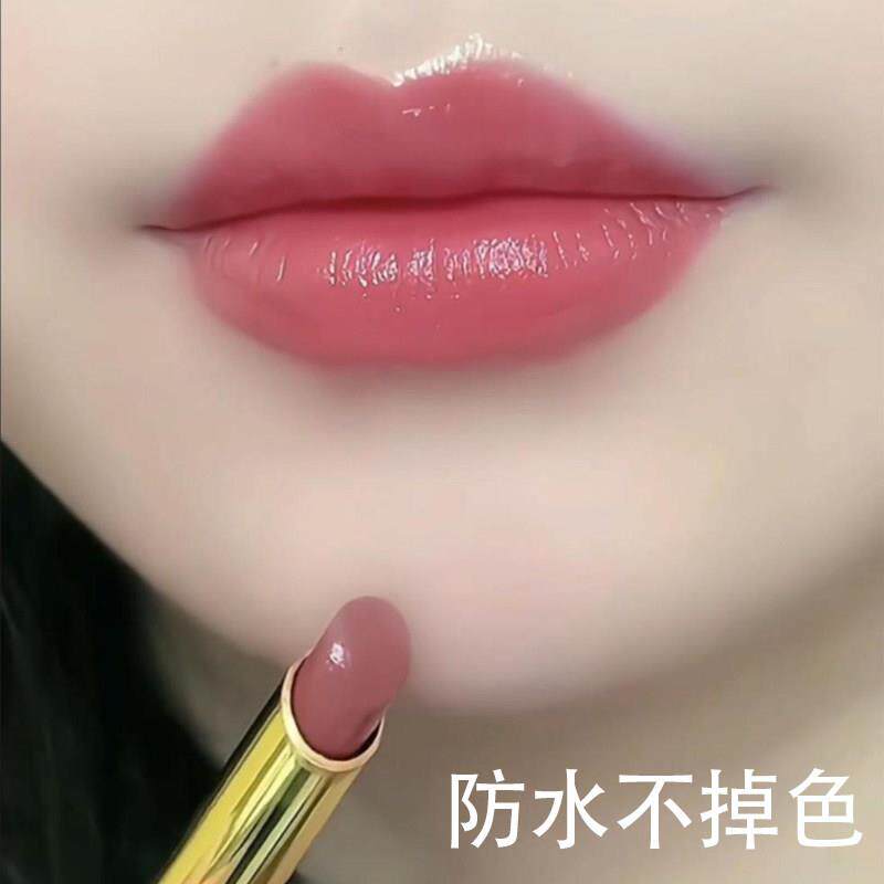 不掉色不沾杯赤裸豆沙口红雨衣哑光持久防水不脱色大牌正品暖橘色