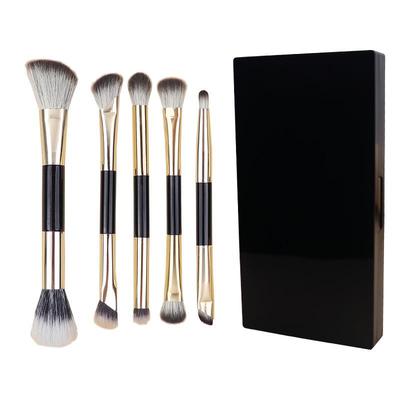 官方正品新款热销双头眼影刷套盒带镜5支便携款眼线刷化妆刷套刷