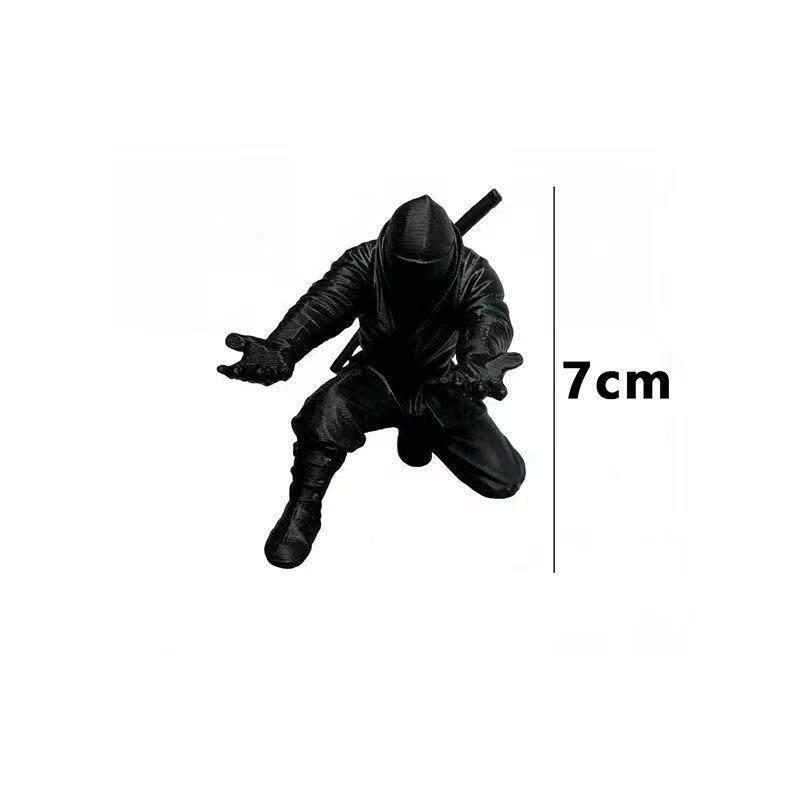 3d打网黑色忍者摆件笔红架文67360印具性收纳笔筒个创意桌搭装饰C
