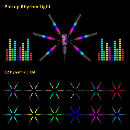新品直灯播补播光灯LED摄影灯美颜灯氛围灯RB炫彩G补光直灯373六