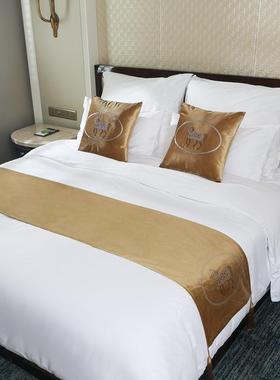 马欧式精绒彩色骏烫CIZ钻床旗别墅民宿密宾馆酒装饰床尾店巾