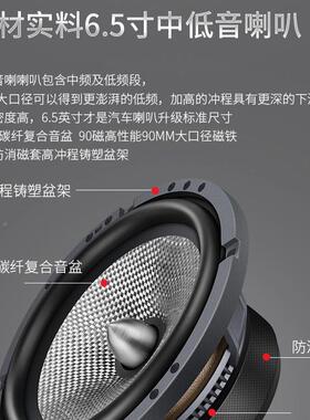 卡斯罗顿竞赛级汽车音包响6.寸套装同5隔音重见描述轴低音改装全