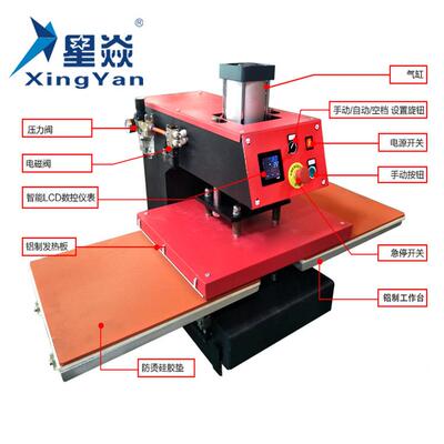 气机8921气动烫画机烫钻机热转印印花机旗横幅锦机3工8动*38下滑
