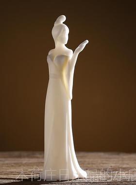 正品瓷典仕女饰摆件创意新中式历史陶人物美女博古架书房搭古配装