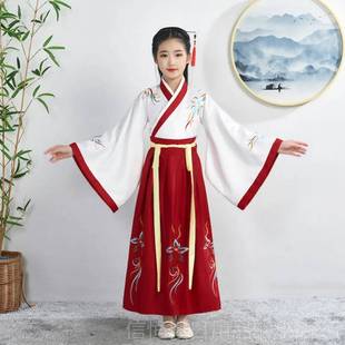 高档汉服男国弟学服女童童古儿装童书童三字经子规朗诵小学生演出