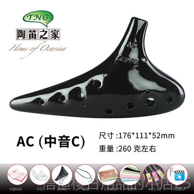 高档台湾TNG12孔AC调中音CFSC高音原学生初学陶笛故乡的风景薰烧/