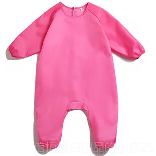 高档婴儿全吃防饭衣水连体衣儿爬童罩衣宝宝行服玩水玩沙身防护衣