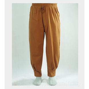 宽松和褂尚裤 无拉链棉麻居士免裤 保 短裤 高档水洗麻绑腿加亚绒僧裤