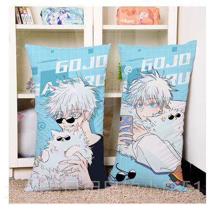 高档回动漫5t5五条悟猫方咪抱枕发沙椅子二次元周咒边枕公仔