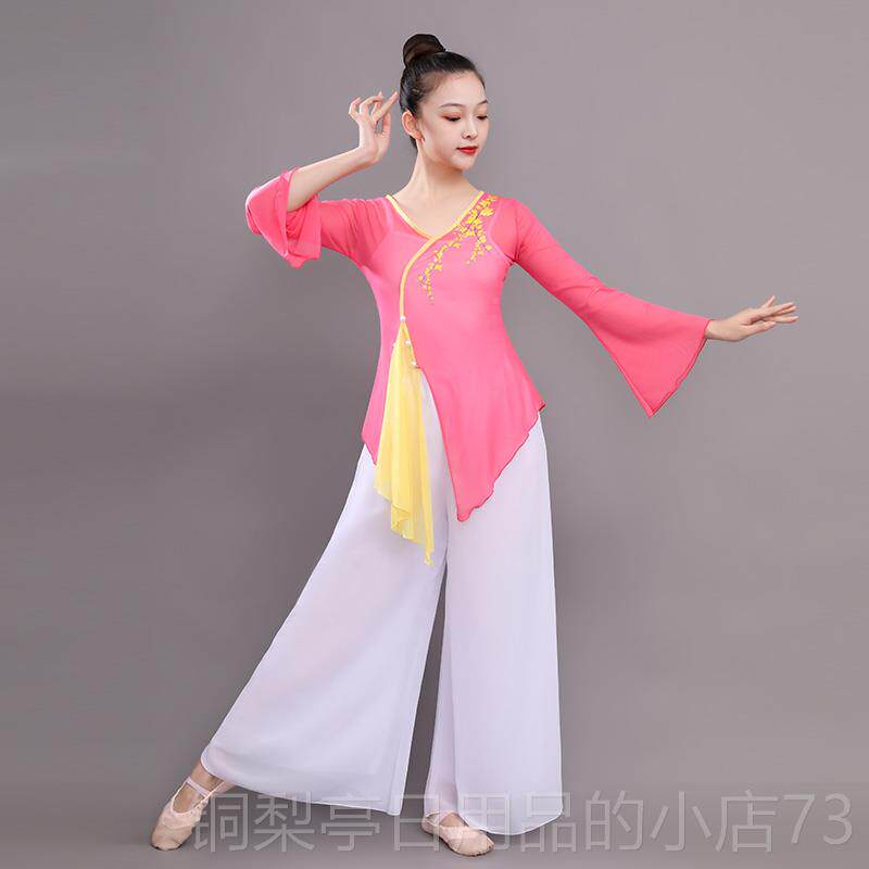 正品典舞蹈练功演出形训练服女成人身韵纱衣纱飘逸体中古国网风民