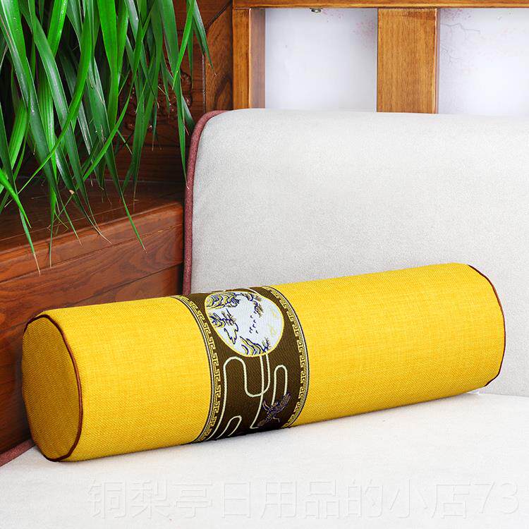 正品艺必旭新中办式沙发圆形靠背枕糖果枕枕公室腰枕腿枕长柱条圆