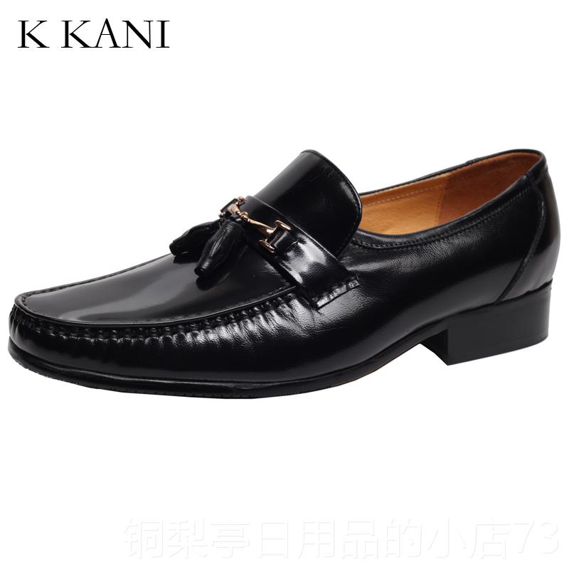 正品正品KANI男士高档透气正真羊皮商务装流苏低帮品K牌中男年鞋