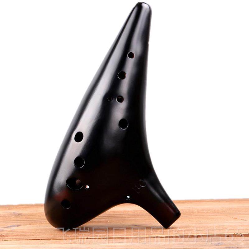 正品陶笛乐器1孔调专演奏级陶瓷熏烧低音业BC十二孔桃笛2成人初学