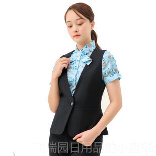 正品衣新款民生银行行工装服衬印衫长短袖工作服马夹女花衬西装裤