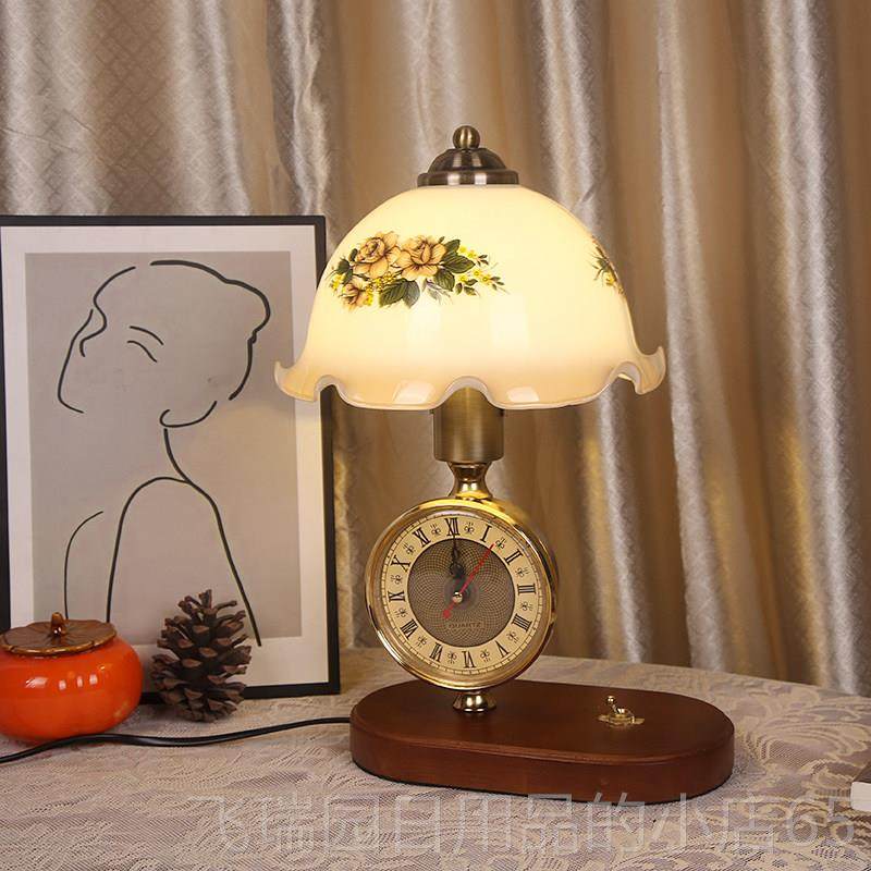 正品欧式国台灯式覆古客厅书房卧室床头灯表老民上海新中式充美电
